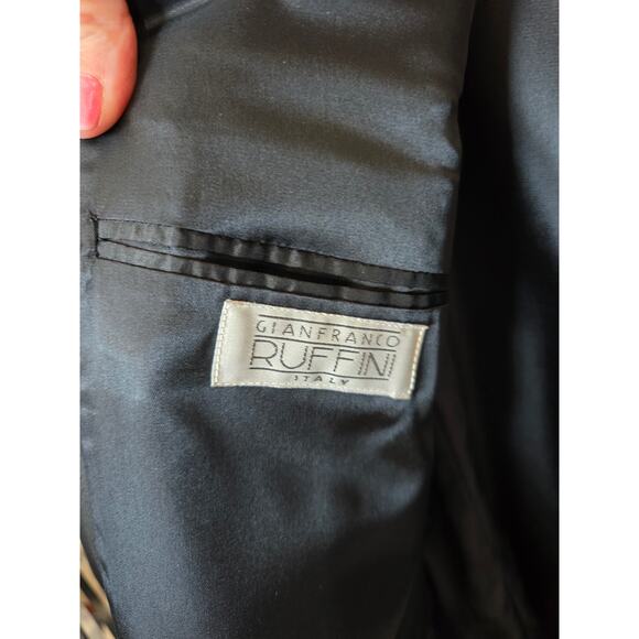 Gianfranco Ruffini Italy 100% worsted wool size 46R Black - Picture 8 of 12